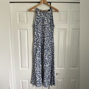 Chaps Blue Floral Dress - Medium